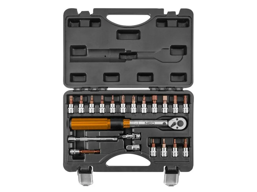 Momentový klíč 1/4", 5-25 Nm, sada 21 ks Nejprodávanější
