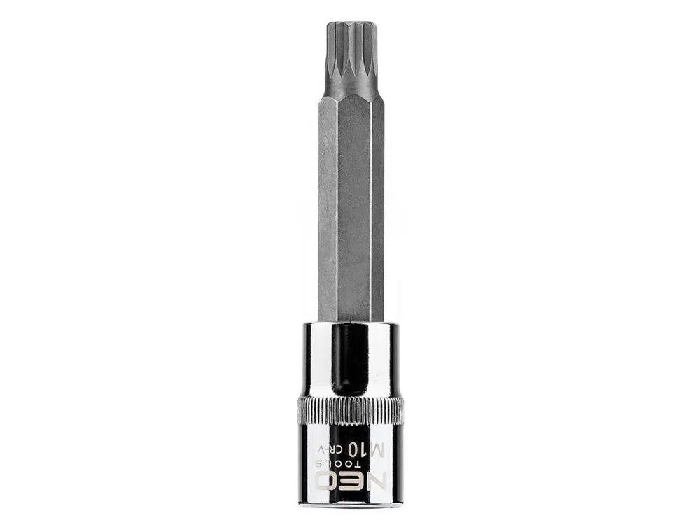 Must-Have Drážkovaný bit na nástrčné 1/2", M10 x 100 mm