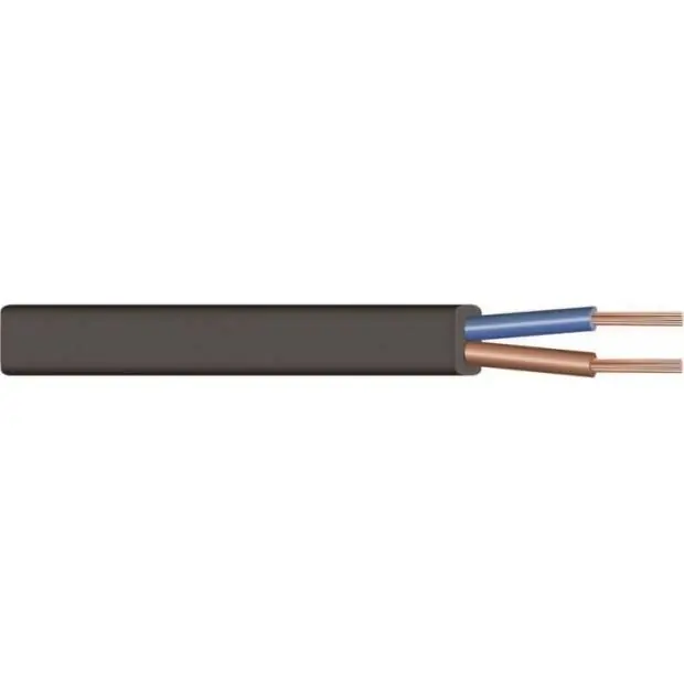 Ověřený H03VVH2-F 2x0,5mm plochý kabel černý