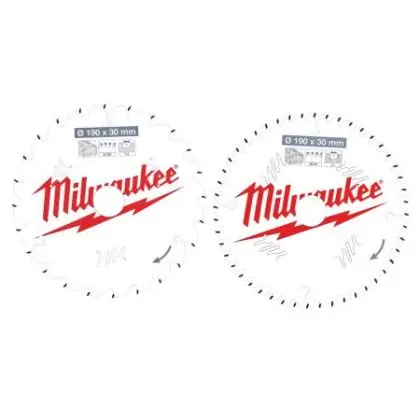 Nízká Cena Sada 2 řezných kotoučů MILWAUKEE CSB P W 190 mm 24 a 48 zubů