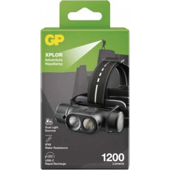 P8569 LED nabíjecí čelovka GP Xplor PHR19, 1200 lm GP Odeslání Ihned
