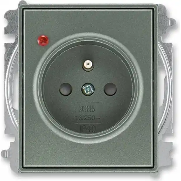 Přímo Od Výrobce ABB 5599E-A02357 34 Time Zásuvka jednonás. s clon., s ochranou před přepětím, bezšroub. sv.