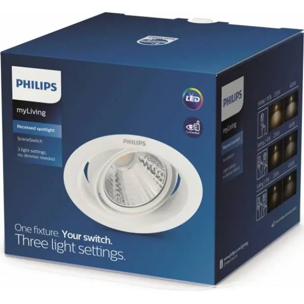 Rychlé Dodání 8718696173800 Pomeron SVÍTIDLO PODHLEDOVÉ LED 5W 350lm 4000K stmívatelné, bílá Philips