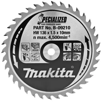 Autentický Pilový kotouč pro aku pily MAKITA 136 x 10 mm 36 zubů