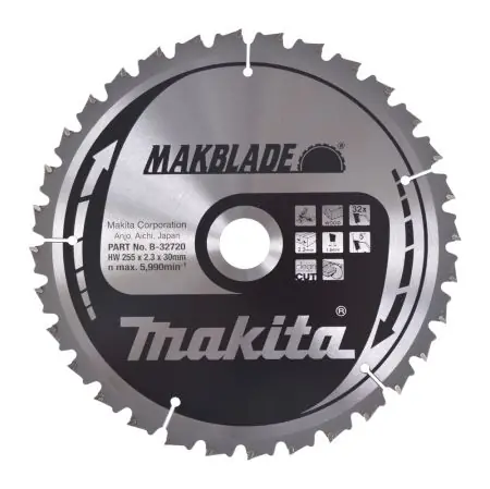 Pilový kotouč MAKITA MAKBLADE 255 x 30 mm 32 zubů Sleva