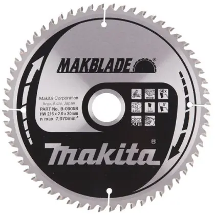 Doprava Zdarma Pilový kotouč MAKITA MAKBLADE 216 x 30 mm 60 zubů