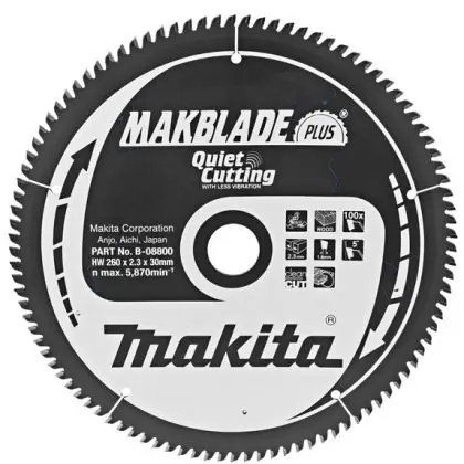 Cenově Výhodný Pilový kotouč MAKITA MAKBLADE PLUS 260 x 30 mm 100 zubů