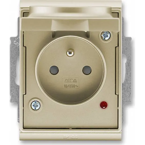 ABB 5598E-A02999 33 Time Zásuvka jednonás. s clon., s víčkem, s ochr. před přepětím, IP44 Top Prodej