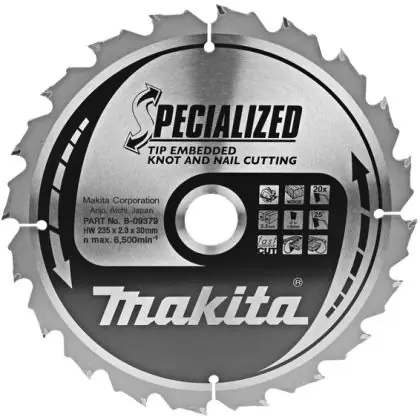 Originální Pilový kotouč se zapuštěnými zuby MAKITA 235 x 30 mm 20 zubů