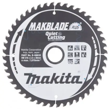 Omezená Nabídka Pilový kotouč MAKITA MAKBLADE PLUS 216 x 30 mm 48 zubů