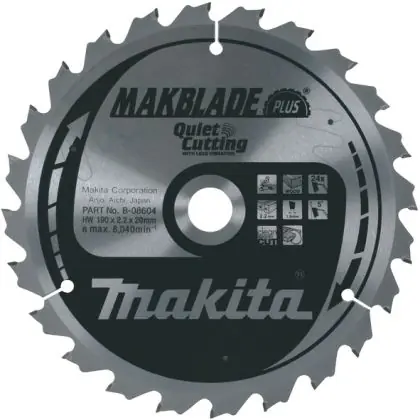 Přímo Od Výrobce Pilový kotouč MAKITA MAKBLADE PLUS 190 x 20 mm 24 zubů