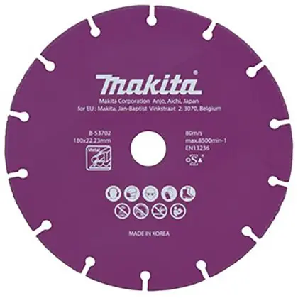 Diamantový kotouč pro aku úhlové brusky MAKITA 180 mm železo Vrácení Zdarma