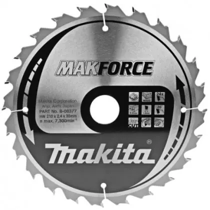 Pilový kotouč MAKITA MAKFORCE 210 x 30 mm 24 zubů Nejlepší Volba