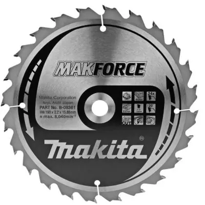 Top Prodej Pilový kotouč MAKITA MAKFORCE 190 x 15,88 mm 24 zubů