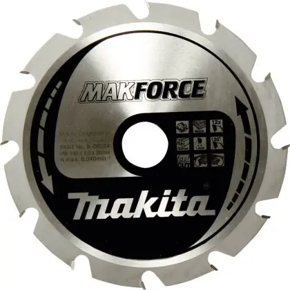 Expresní Doručení Pilový kotouč MAKITA MAKFORCE 190 x 30 mm 12 zubů