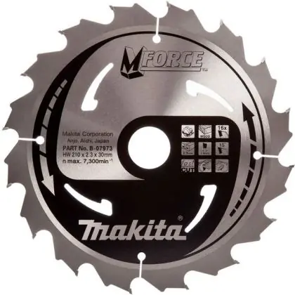 Pilový kotouč MAKITA MFORCE 210 x 30 mm 16 zubů Rychlé Dodání