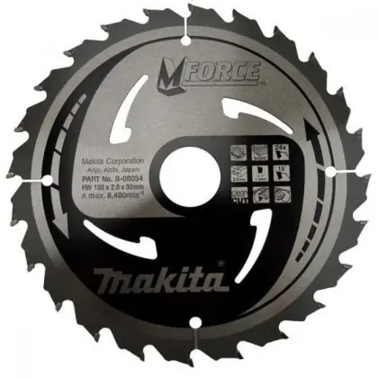 Časově Omezené Pilový kotouč MAKITA MFORCE 180 x 30 mm 24 zubů
