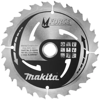 Zlevněný Pilový kotouč MAKITA MFORCE 165 x 20 mm 24 zubů