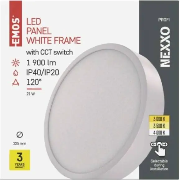 ZM5143 LED přisazené svítidlo NEXXO, kruhové, bílé, 21W, se změnou CCT EMOS Lighting Omezená Nabídka