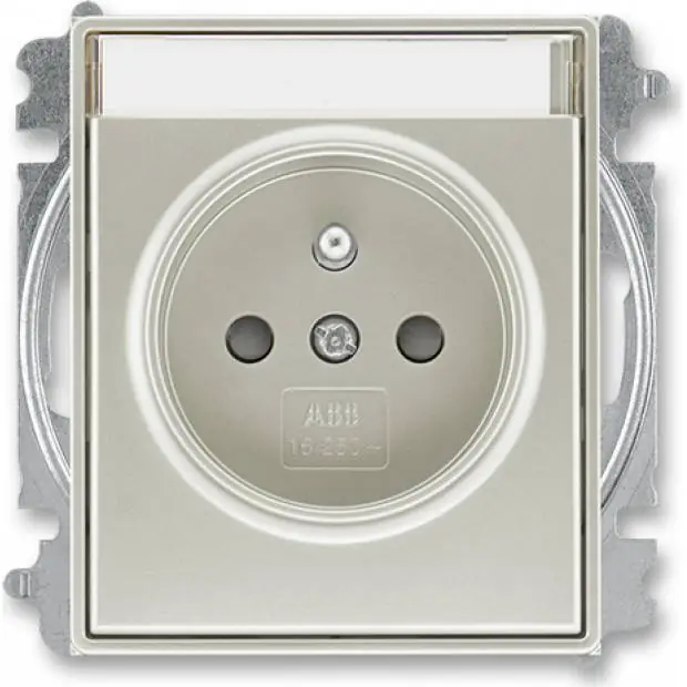 Vrácení Zdarma ABB 5519E-A02352 32 Time Zásuvka jednonás., chráněná, s clon., s bezšr. sv., s popis. polem