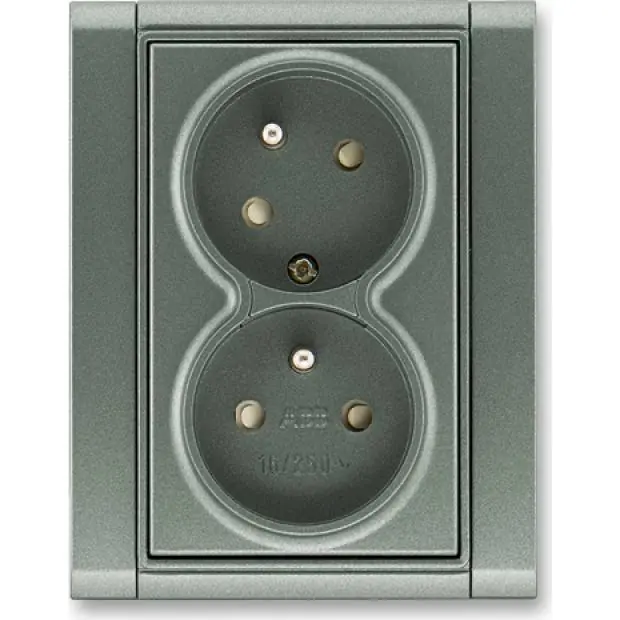 Speciální Cena ABB 5513F-C02357 34 Time Zásuvka dvojnásobná chráněná s clonkami, bezšroub. svorky