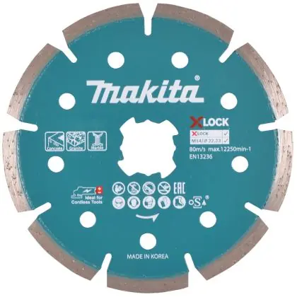 Ověřený Diamantový kotouč MAKITA X-LOCK 125 mm