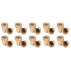 Vysoce Kvalitní Rašelinové květináče – biologicky rozložitelné (60 ks, 8x8x7,8 cm)