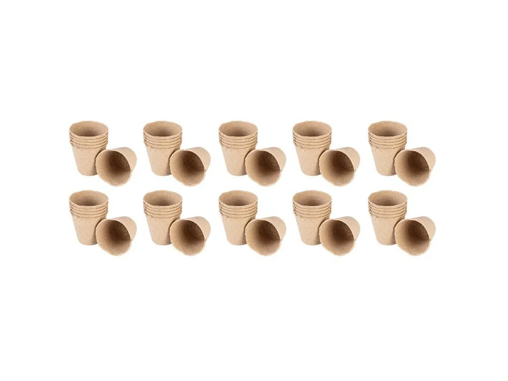 Vysoce Kvalitní Rašelinové květináče – biologicky rozložitelné (60 ks, 8x8x7,8 cm)