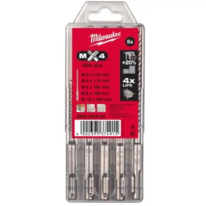 Sada vrtáků MILWAUKEE SDS-Plus MX4 5 - 10 mm 5 ks Přímo Od Výrobce