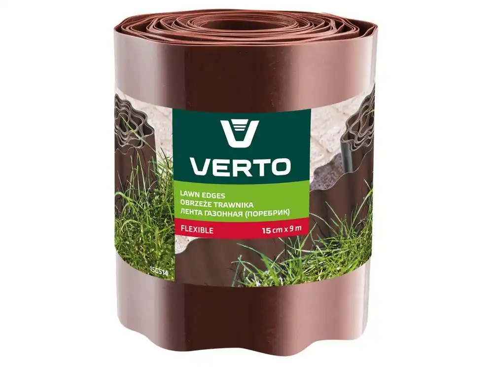 Originální Okraje trávníků 15 cm × 9 m, hnědé