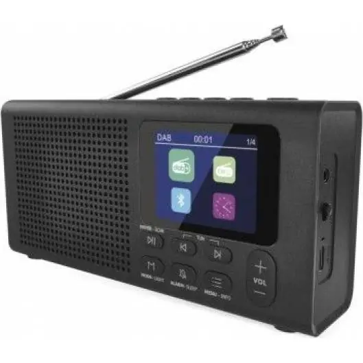 Novinka E0090 Přenosné rádio s Bluetooth, MP3, DAB / DAB+ / FM, černé EMOS
