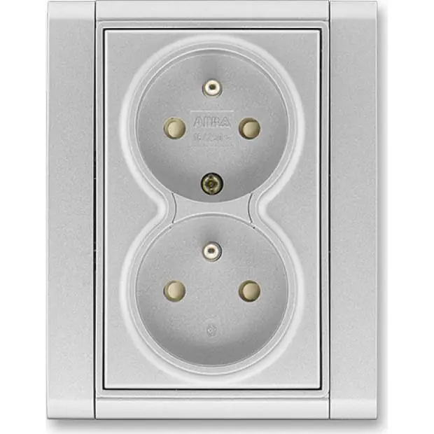 ABB 5512F-C02359 08 Time Zásuvka dvojnásobná chráněná s clonkami Akce