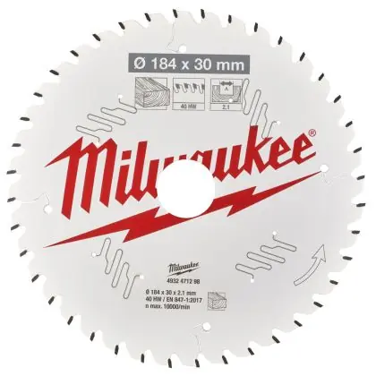 Doprava Zdarma Řezný kotouč MILWAUKEE CSB P W 184/30 mm 40 zubů