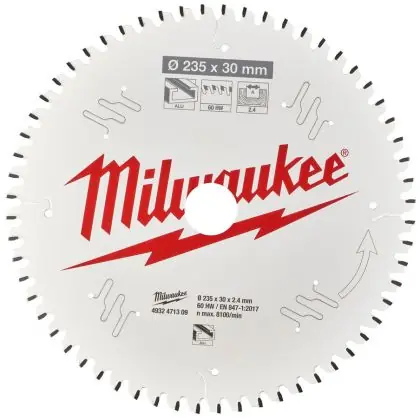 Řezný kotouč MILWAUKEE CSB P Alu 235/30 mm 60 zubů Cenově Výhodný