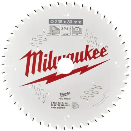 Dokud Zásoby Vydrží Řezný kotouč MILWAUKEE CSB P W 235/30 mm 48 zubů
