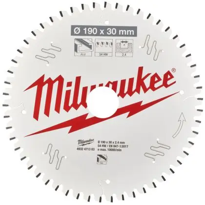 Řezný kotouč MILWAUKEE CSB P Alu 190/30 mm 54 zubů Nejlepší Volba