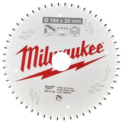 Řezný kotouč MILWAUKEE CSB P Alu 184/30 mm 54 zubů Nejlepší Cena