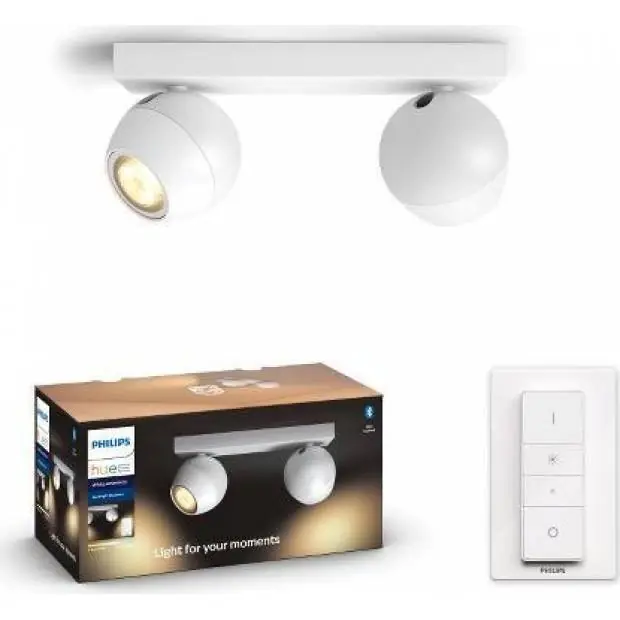 50472/31/P6 Hue Buckram SVÍTIDLO BODOVÉ LED GU10 2x5W 2x350lm 2200-6500K, bílá BT Philips Dokud Zásoby Vydrží