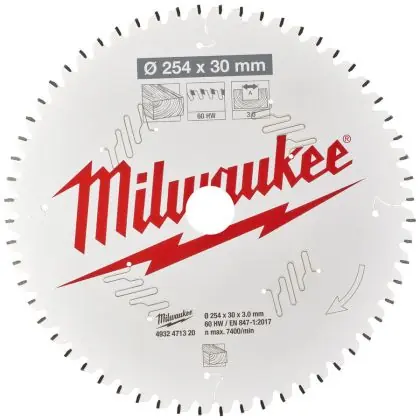 Levný Řezný kotouč MILWAUKEE CSB MS W 254/30 mm 60 zubů