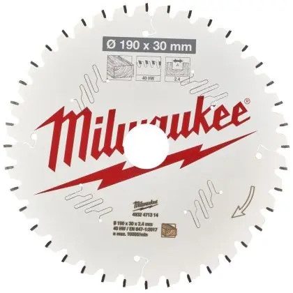Expresní Doručení Řezný kotouč MILWAUKEE CSB MS W 190/30 mm 40 zubů