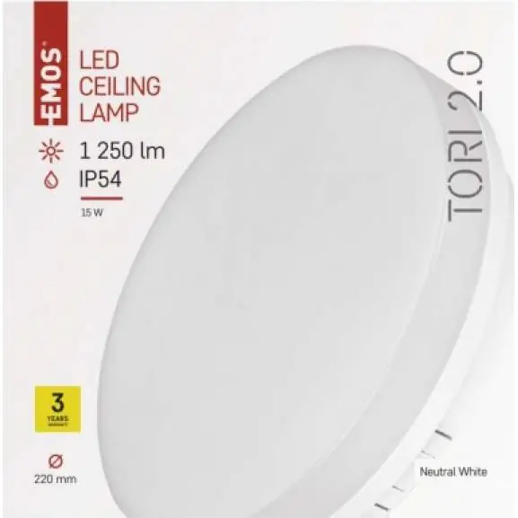 ZM4321 LED přisazené svítidlo, kruhové bílé 15W neutrální b., IP54 EMOS Lighting Horká Nabídka