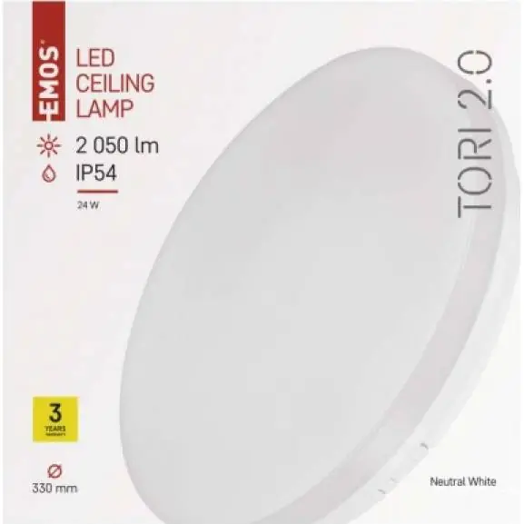 ZM4322 LED přisazené svítidlo, kruhové bílé 24W neutrální b., IP54 EMOS Lighting Nízká Cena