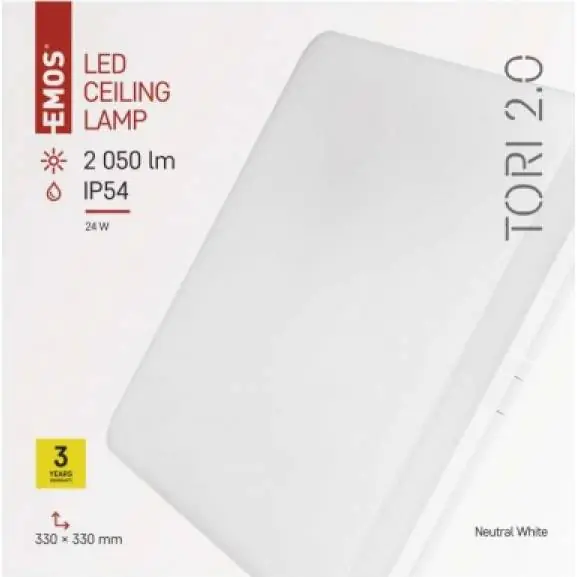 ZM4324 LED přisazené svítidlo, čtvercové bílé 24W neutr. b., IP54 EMOS Lighting Top Prodej