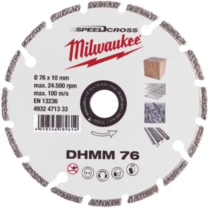 Vrácení Zdarma Diamantový kotouč MILWAUKEE SPEEDCROSS DHMM 76 mm