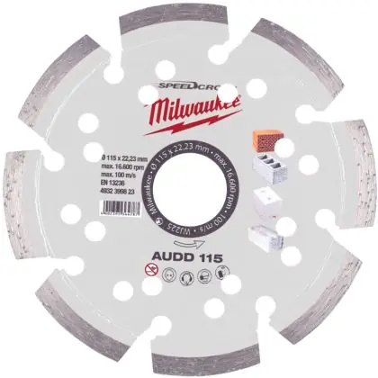 Pouze Dnes Diamantový kotouč MILWAUKEE SPEEDCROSS AUDD 115 mm