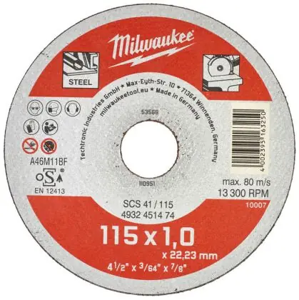 Originální Řezný kotouč na kov MILWAUKEE SCS 41 115x1,0x22,2 mm