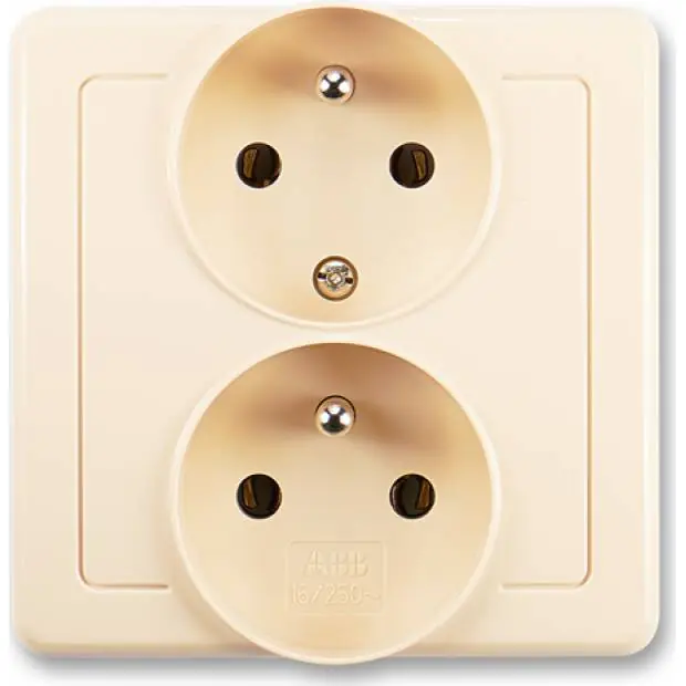 Must-Have ABB 5512G-C02249 C1 Swing zásuvka dvojnásobná polozapuštěná s ochrannými kolíky
