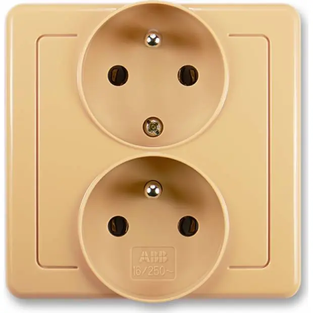 ABB 5512G-C02249 D1 Swing zásuvka dvojnásobná polozapuštěná s ochrannými kolíky Ihned K Objednání