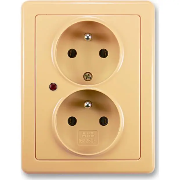 Autentický ABB 5592G-C02349 D1 Swing zásuvka dvojnásobná s ochranou před přepětím