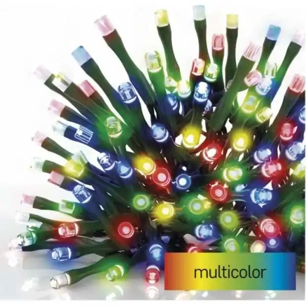 D4AM21 LED vánoční řetěz, 4 m, venkovní i vnitřní, multicolor, programy, časovač EMOS Autentický